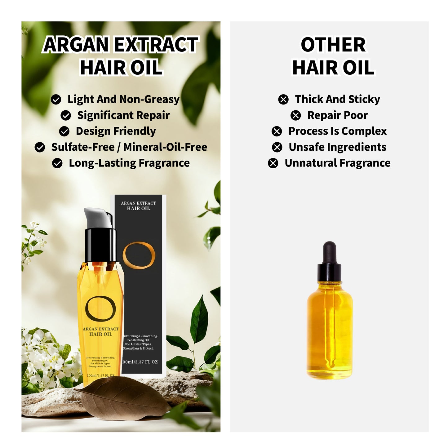 VITALITYSOLUTIONMART Repair Argan & Coconut Hair Care Oil 100ml