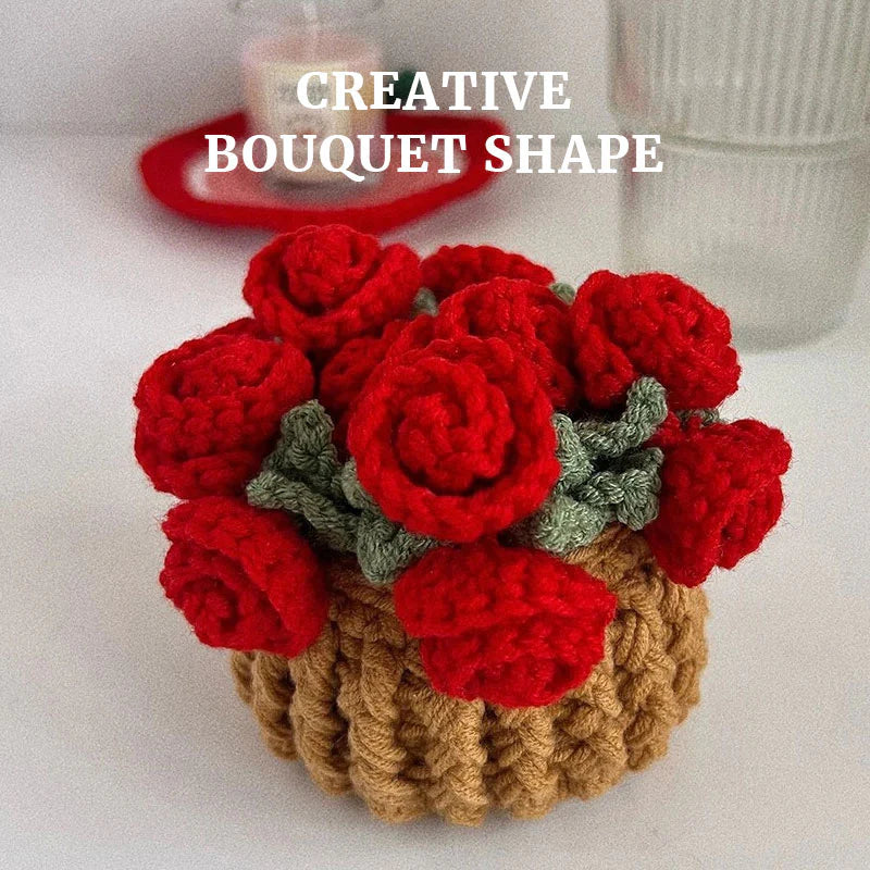 🌹 Woven With Love,Handcrafted Floral Coaster.