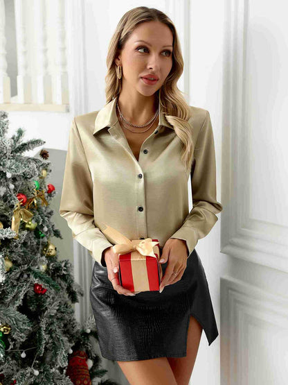 Gold Thread Long Sleeve Shirt