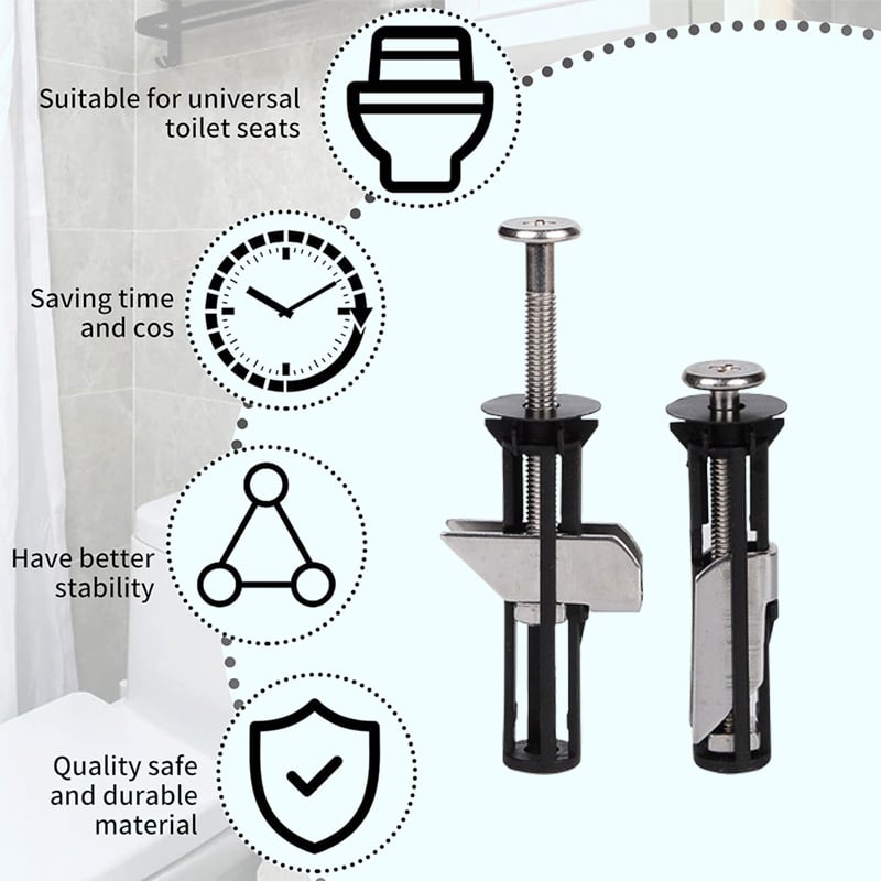 🔥BUY 1 GET 1 FREE 🔥Heavy Duty Toilet Seat Fastener Bolt kit🔥